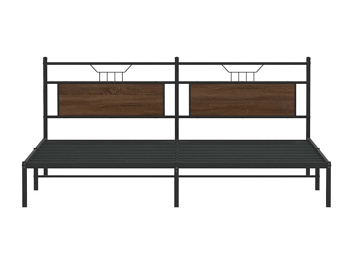 Lit double | Lit adulte | Cadre de lit chêne marron 193x203 cm