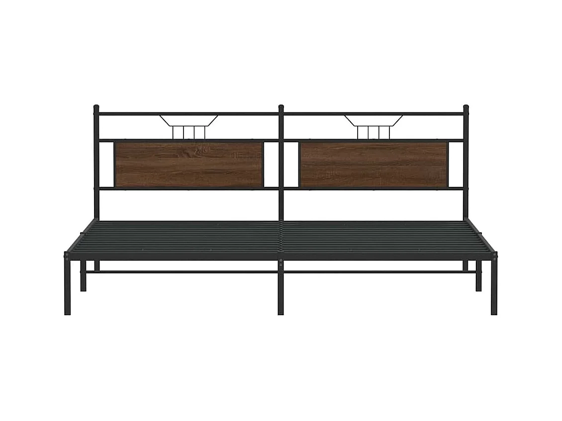 Lit double | Lit adulte | Cadre de lit chêne marron 193x203 cm