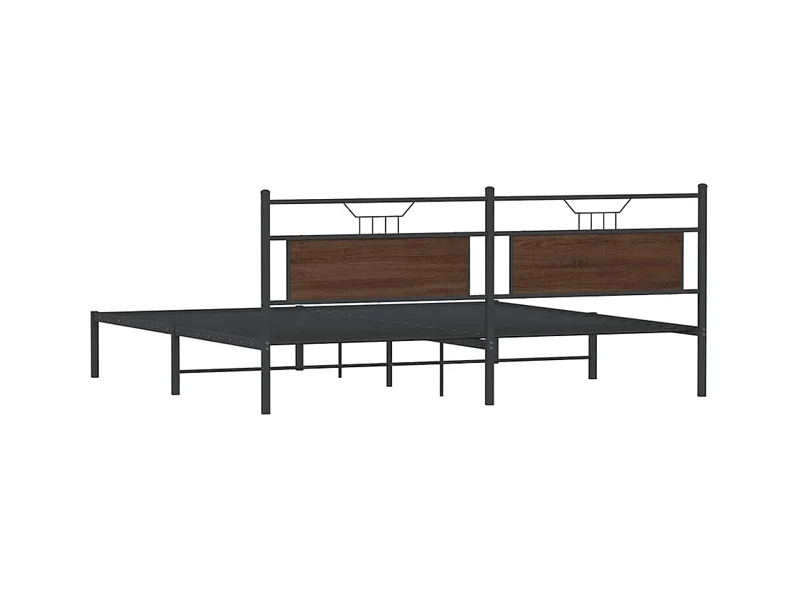 Lit double | Lit adulte | Cadre de lit chêne marron 193x203 cm
