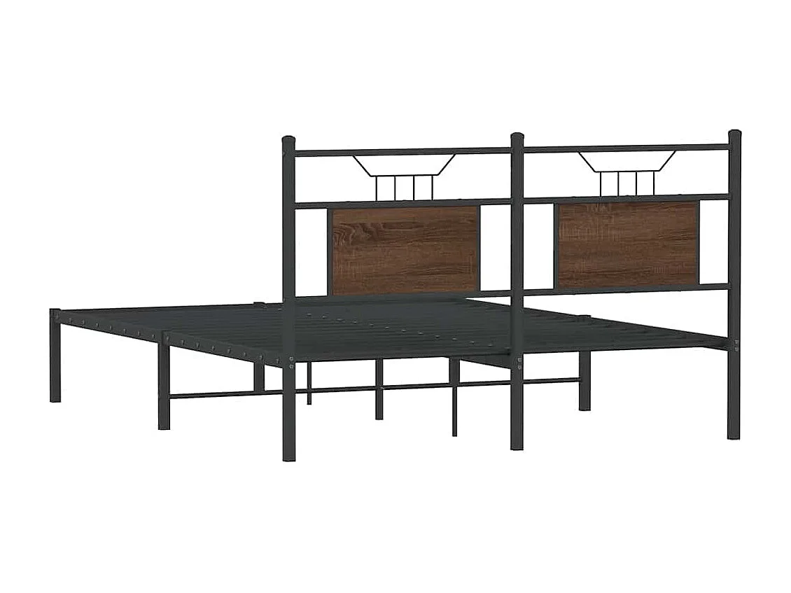 Lit double | Lit adulte | Cadre de lit chêne marron 140x190 cm