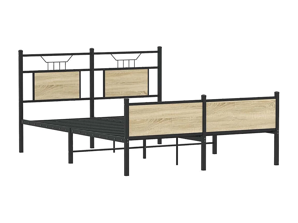 Lit double | Lit adulte | Cadre de lit chêne sonoma 140x190 cm