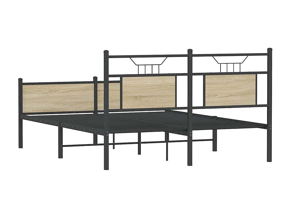 Lit double | Lit adulte | Cadre de lit chêne sonoma 140x190 cm