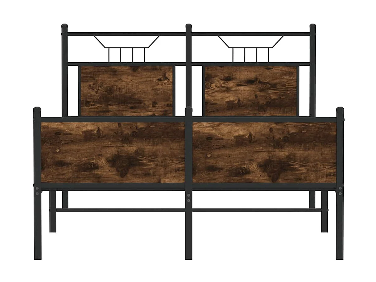 Lit simple | Lit adulte, enfant | Cadre de lit chêne fumé 120x200 cm bois ingénierie