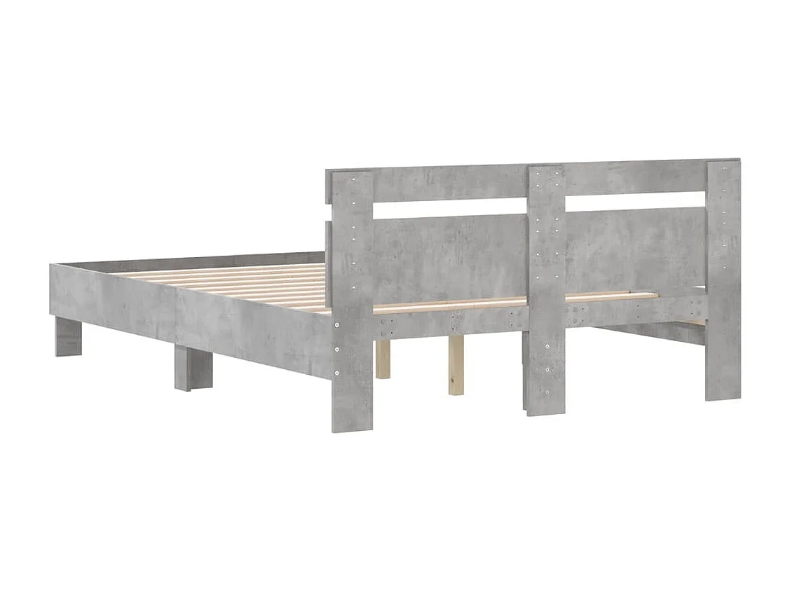 Lit simple | Lit adulte, enfant | Cadre de lit gris béton 120x200 cm