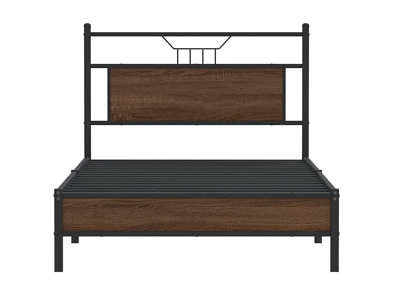 Lit simple | Lit adulte, enfant | Cadre de lit chêne marron 107x203 cm