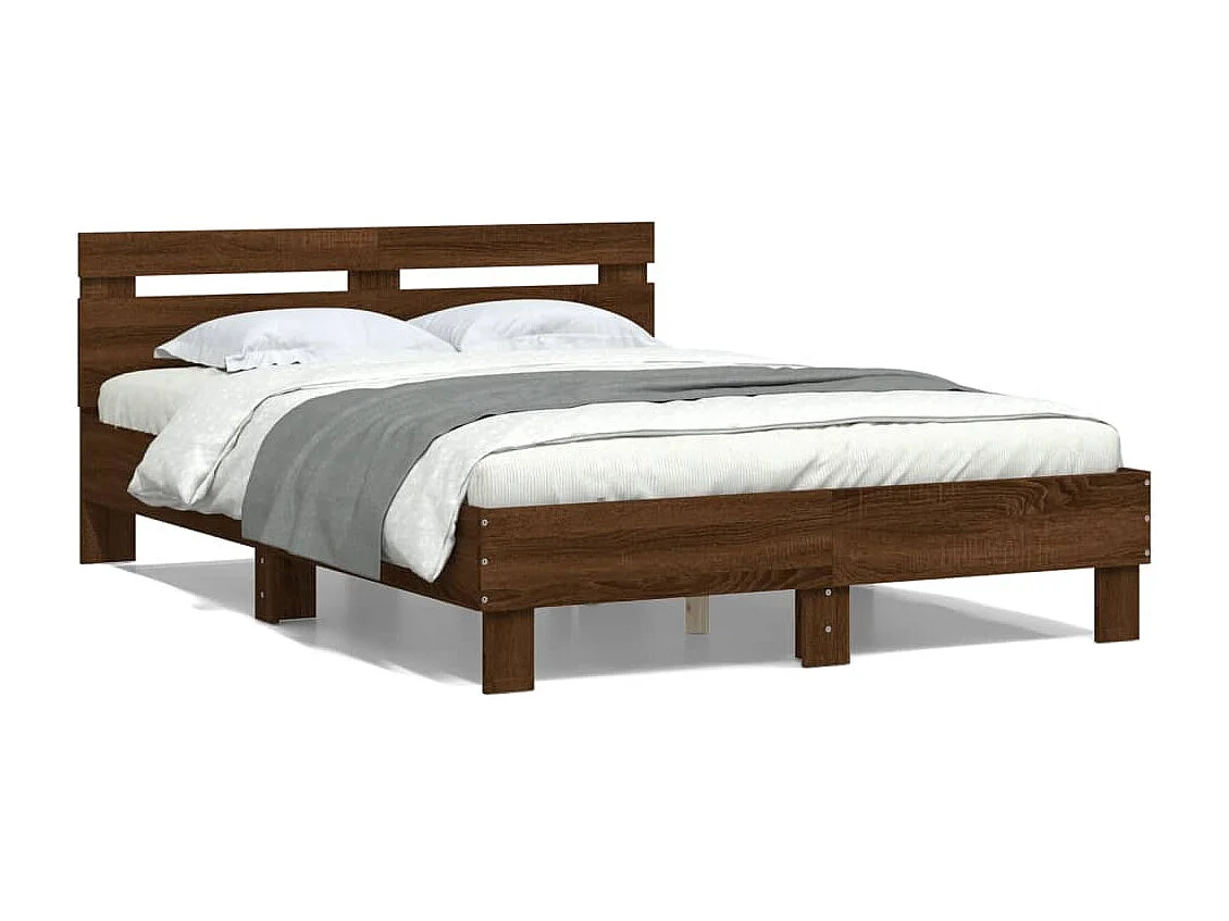 Lit simple | Lit adulte, enfant | Cadre de lit chêne marron 120x190 cm
