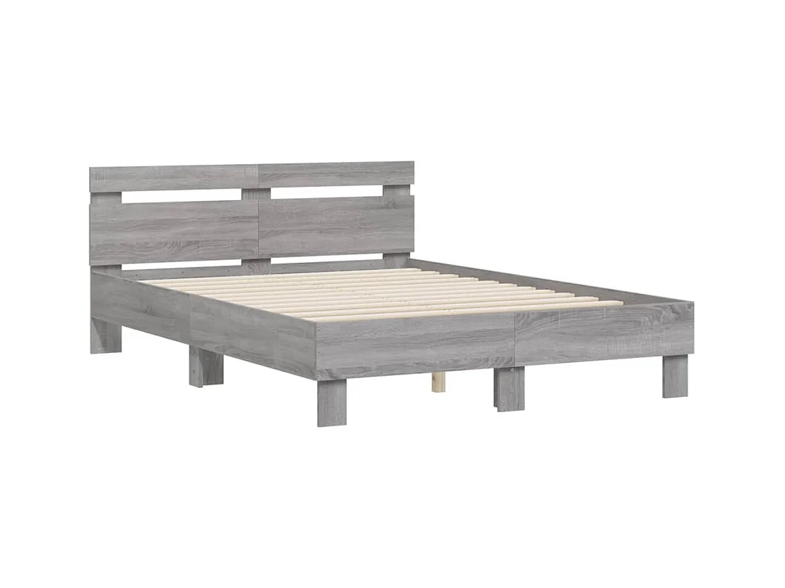 Lit simple | Lit adulte, enfant | Cadre de lit sonoma gris 120x200 cm