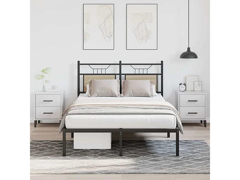 Lit simple | Lit adulte, enfant | Cadre de lit chêne sonoma 120x200 cm