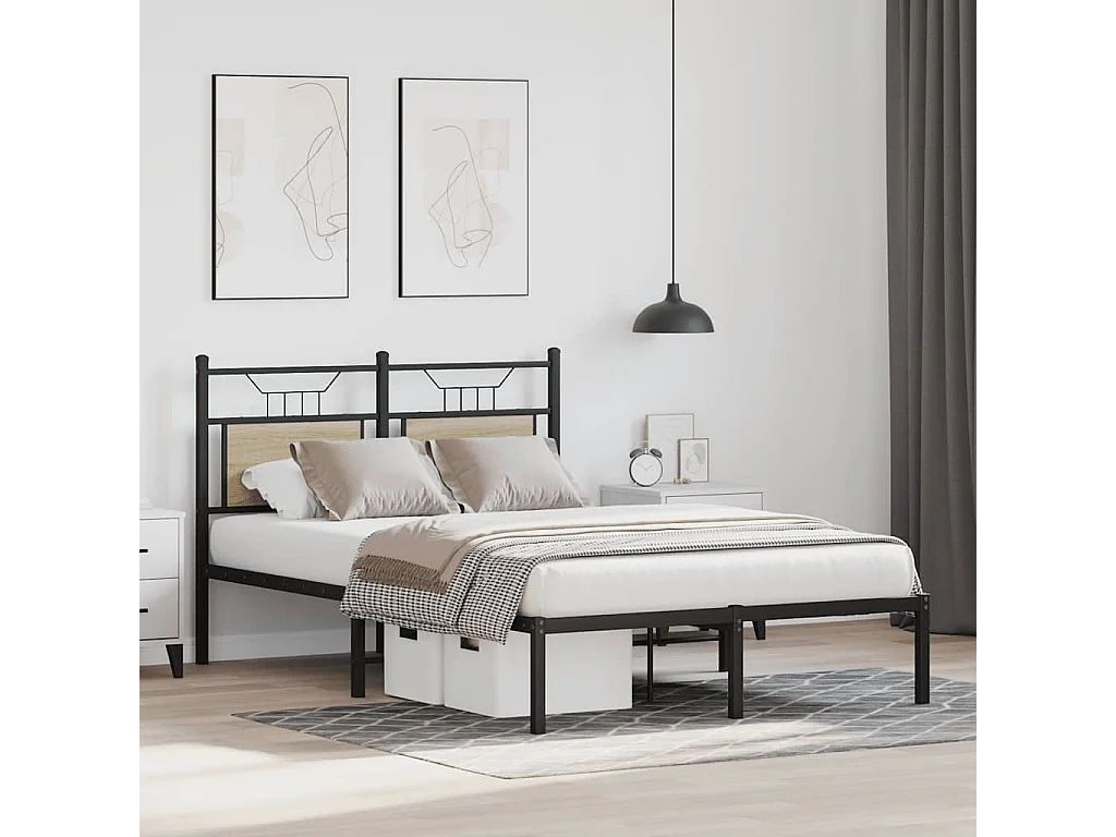 Lit simple | Lit adulte, enfant | Cadre de lit chêne sonoma 120x200 cm