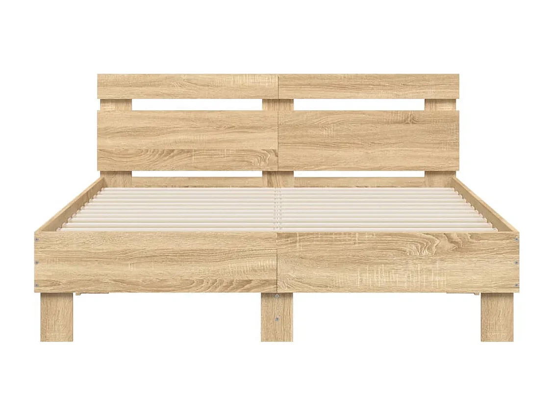 Lit double | Lit adulte | Cadre de lit chêne sonoma 135x190 cm