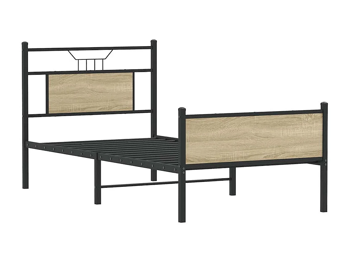 Letto per adulti | Letto singolo | Giroletto senza Materasso Rovere Sonoma 90x190 cm in Truciolato