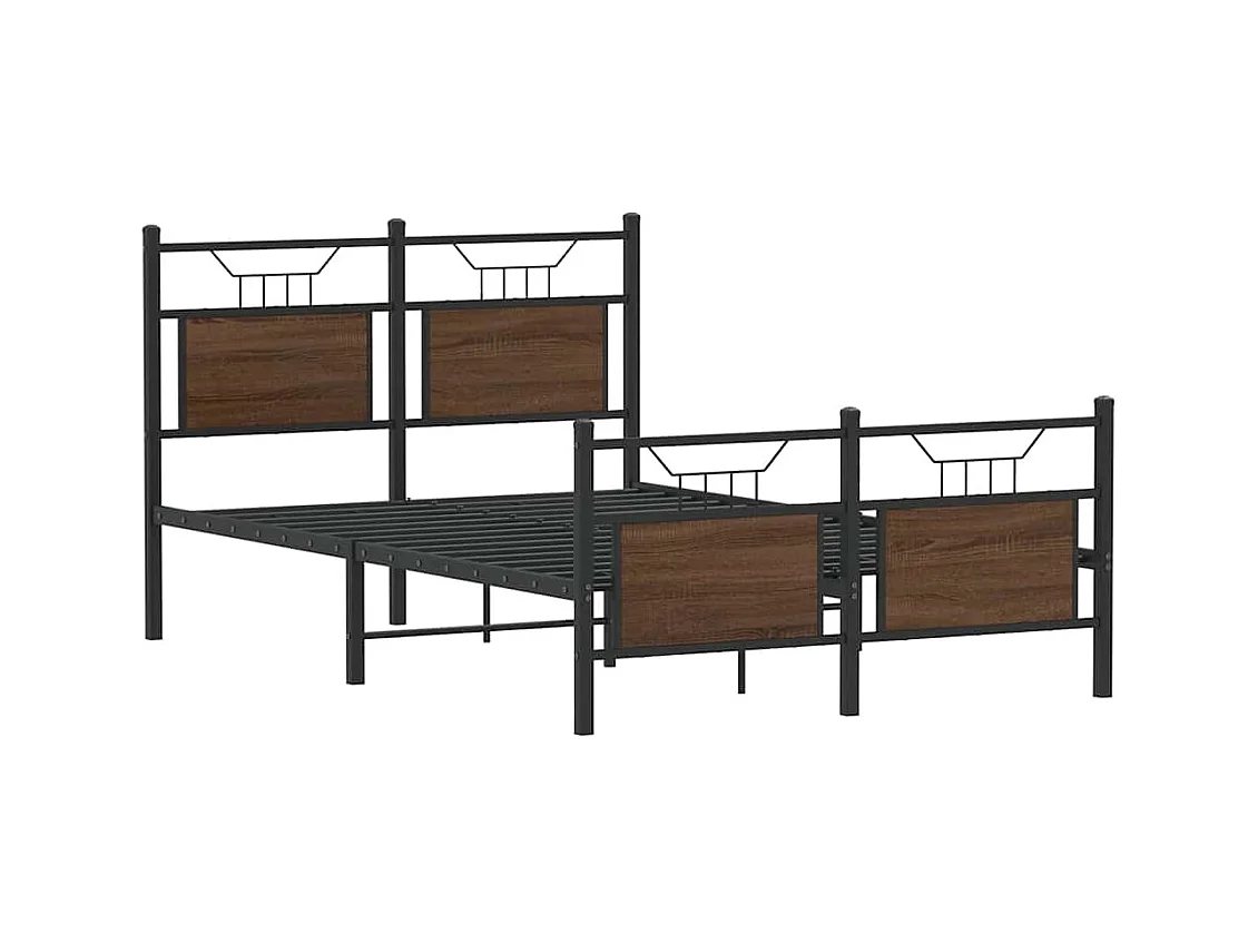 Lit simple | Lit adulte, enfant | Cadre de lit chêne marron 120x200 cm