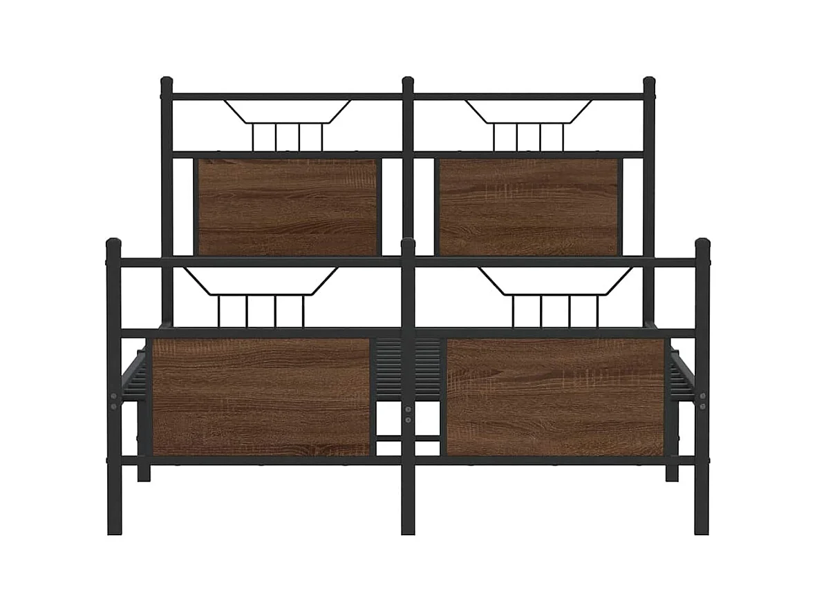 Lit simple | Lit adulte, enfant | Cadre de lit chêne marron 120x200 cm