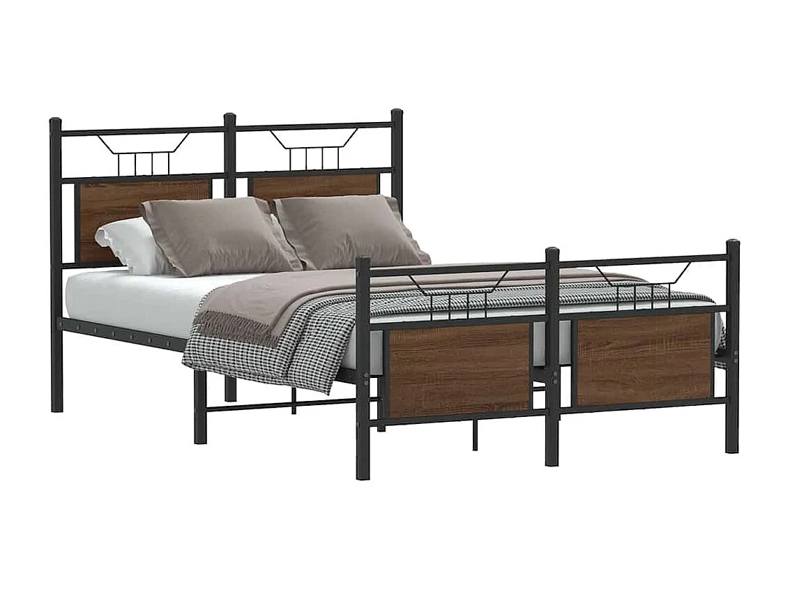 Lit simple | Lit adulte, enfant | Cadre de lit chêne marron 120x200 cm