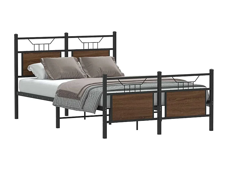 Lit simple | Lit adulte, enfant | Cadre de lit chêne marron 120x200 cm