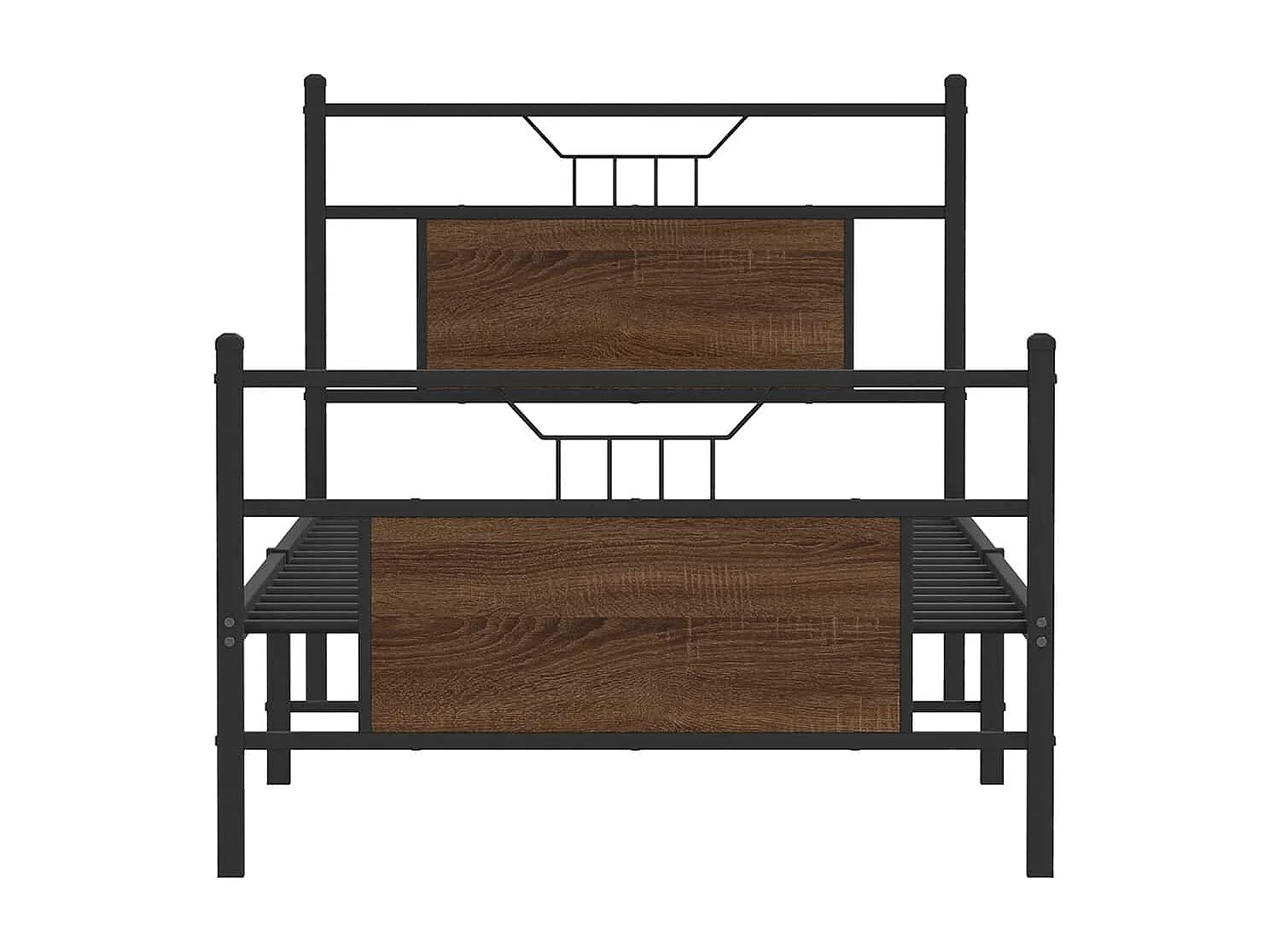 Lit simple | Lit adulte, enfant | Cadre de lit chêne marron 75x190cm bois ingénierie