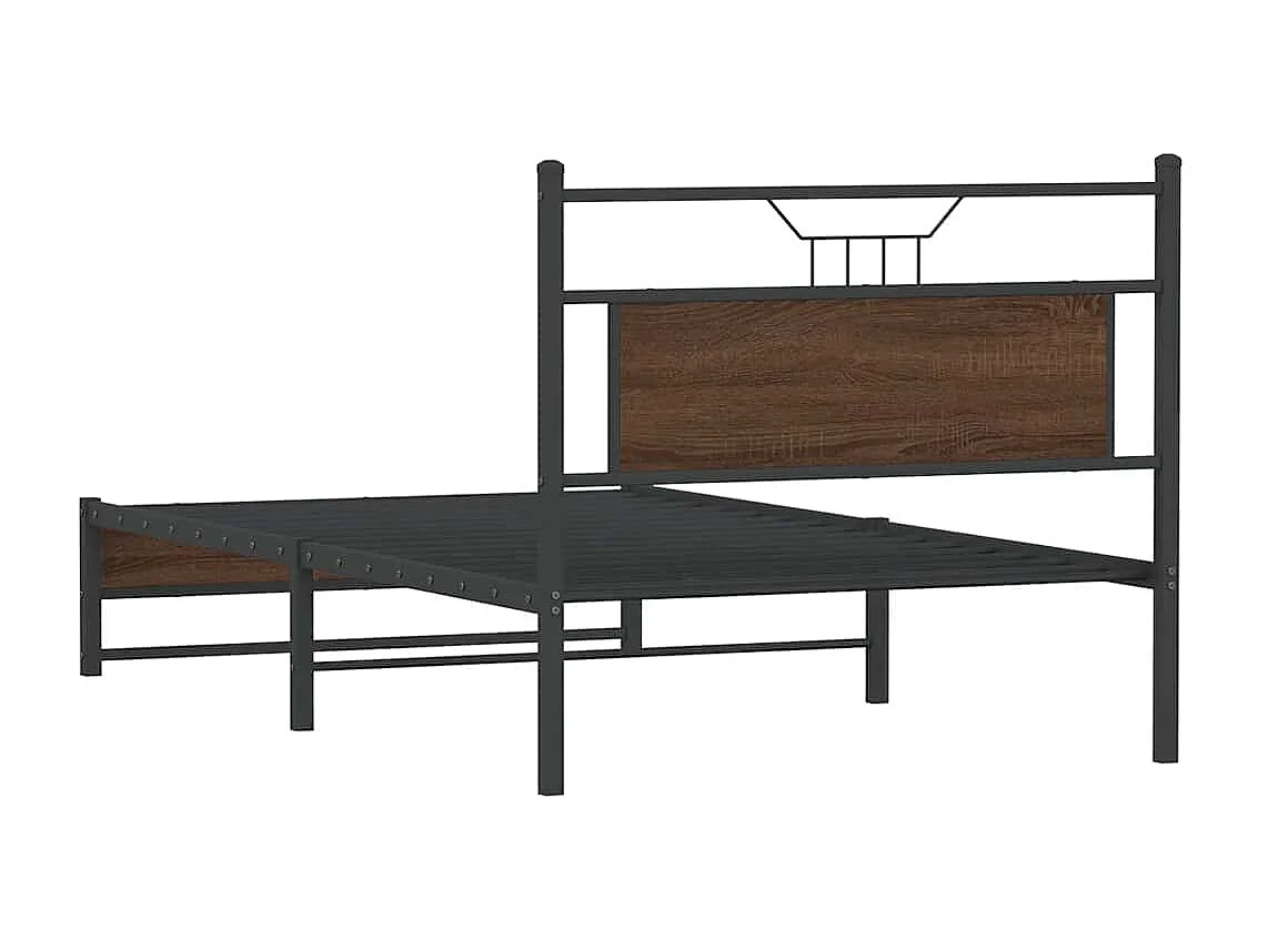 Lit simple | Lit adulte, enfant | Cadre de lit chêne marron 100x190 cm