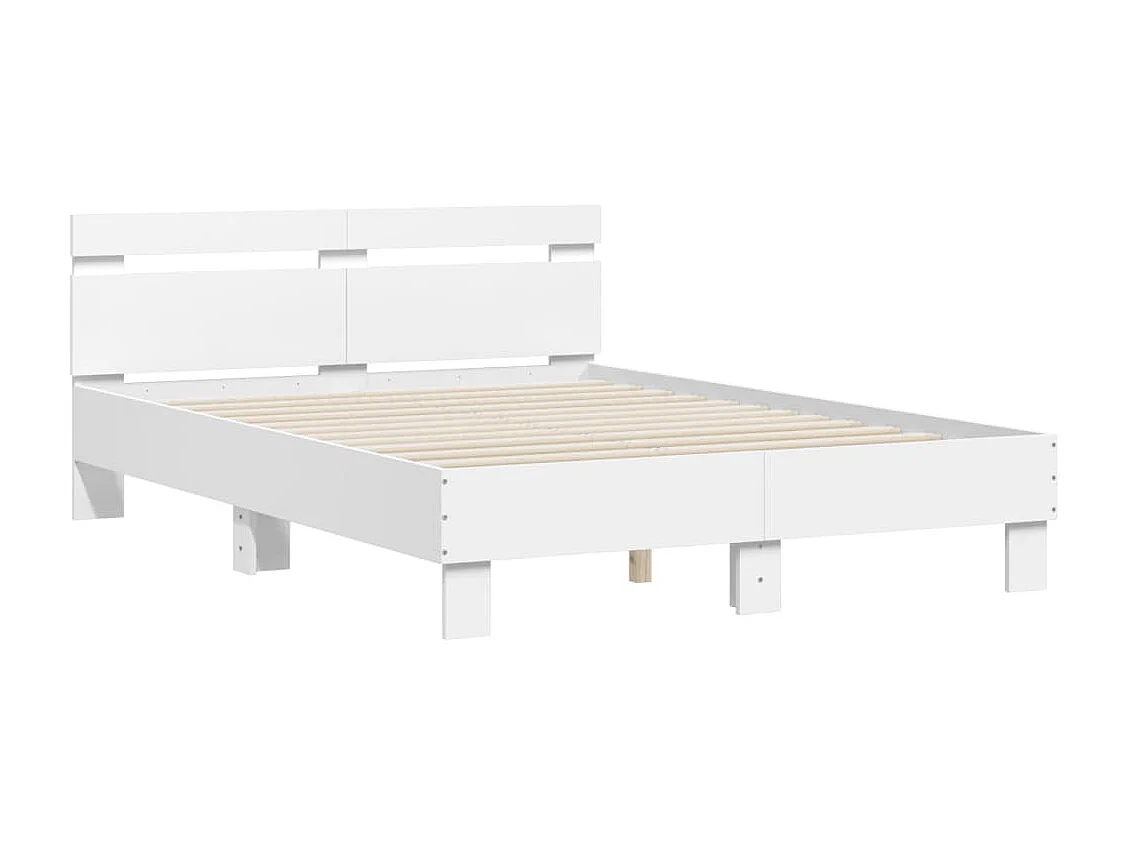 Lit simple | Lit adulte, enfant | Cadre de lit blanc 120x190 cm