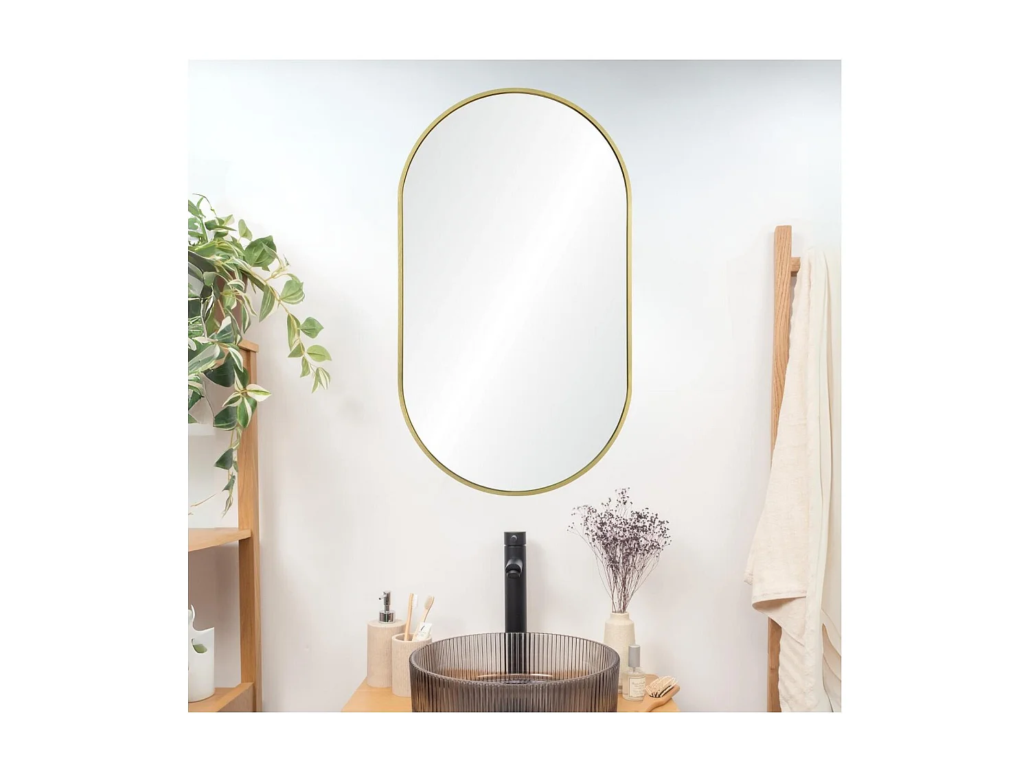 Miroir ovale 40x70cm