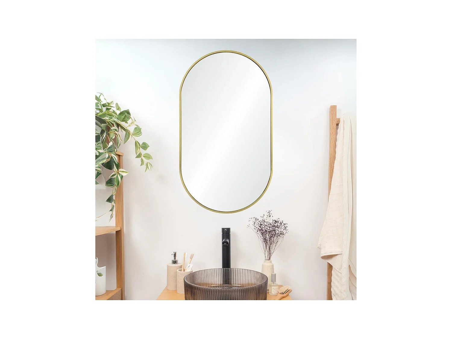 Ovaler Spiegel 40x70cm PEPPER