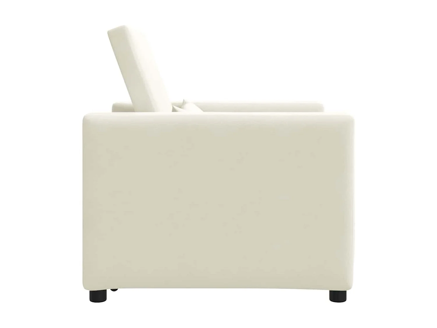 Sofá Cama Individual Crema 90x165x87 cm Terciopelo SHL4010