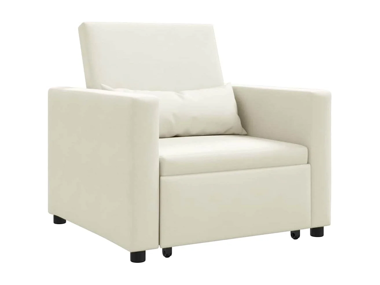 Fauteuil Salon-Chaise de relax-Chaise de Canapé Crème 90x165x87 cm Velours SHL3787