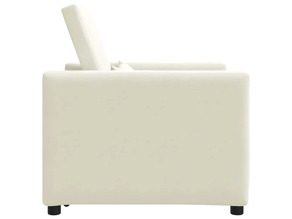 Einzel-Schlafsofa mit Rädern Creme 90x165x87 cm Samt SHL26607