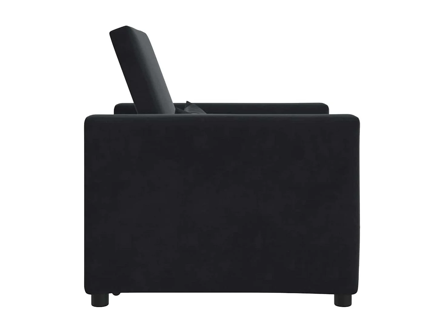 Fauteuil Salon-Chaise de relax-Chaise de Canapé Noir 90x165x87 cm Velours SHL3308