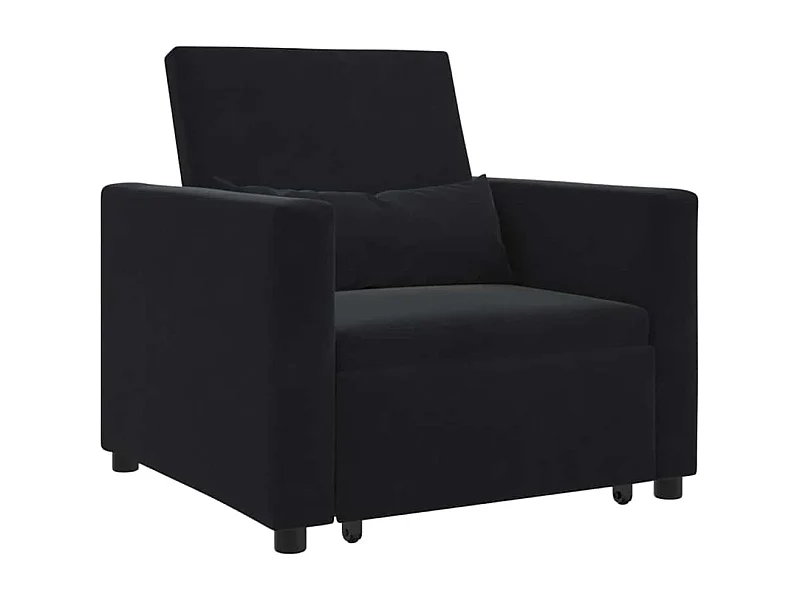 Fauteuil Salon-Chaise de relax-Chaise de Canapé Noir 90x165x87 cm Velours SHL3308