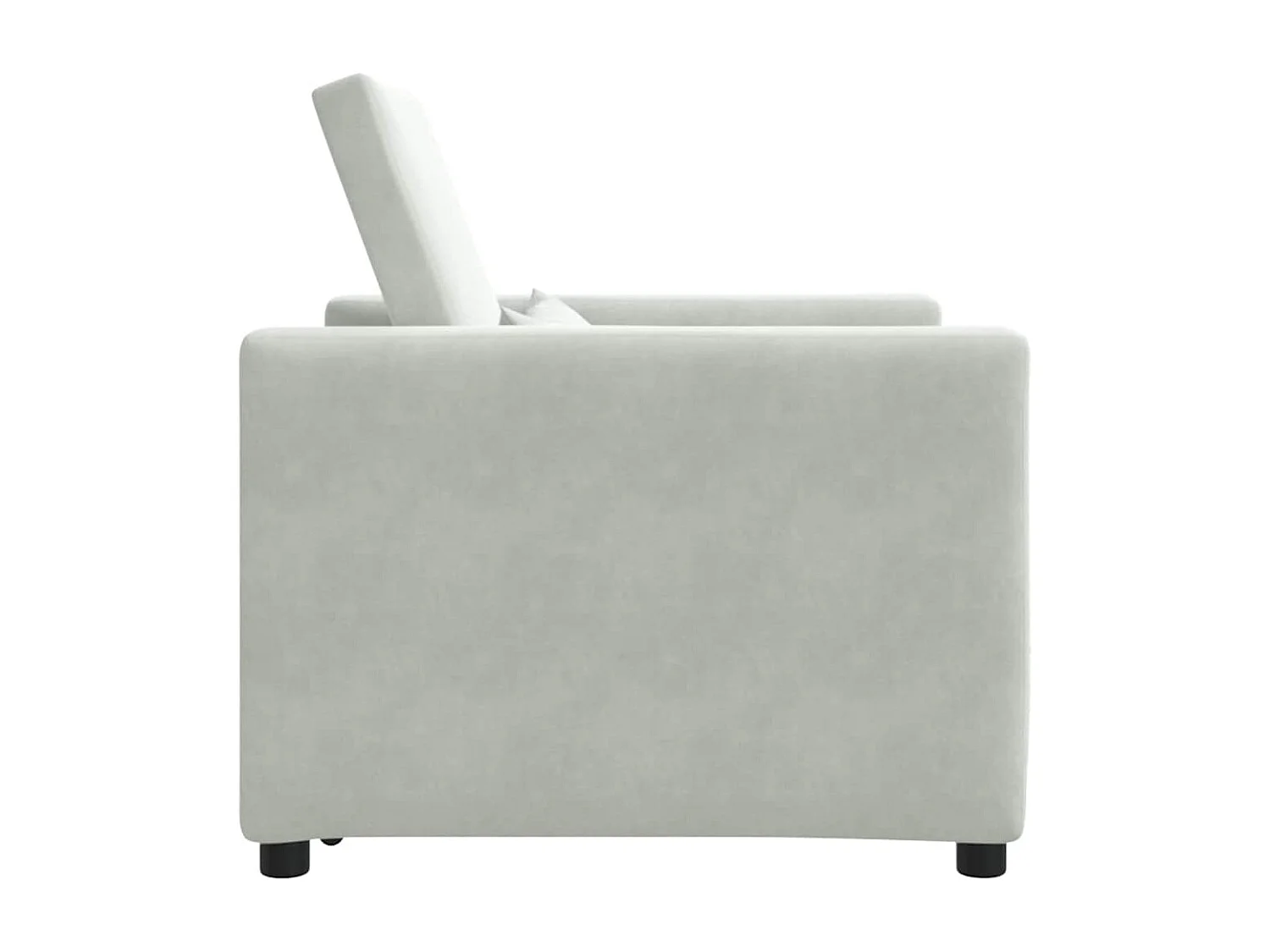 Fauteuil Salon-Chaise de relax-Chaise de Canapé Gris clair 90x165x87 cm Velours SHL5329