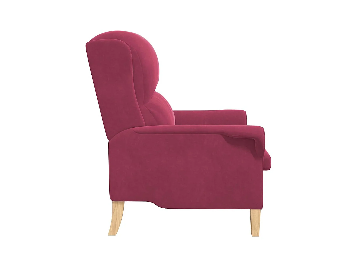 Sillón de relax | Sillón Rojo vino tinto 76x94x102 cm Terciopelo SHL7345