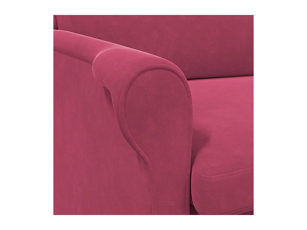 Sillón de relax | Sillón Rojo vino tinto 76x94x102 cm Terciopelo SHL7345