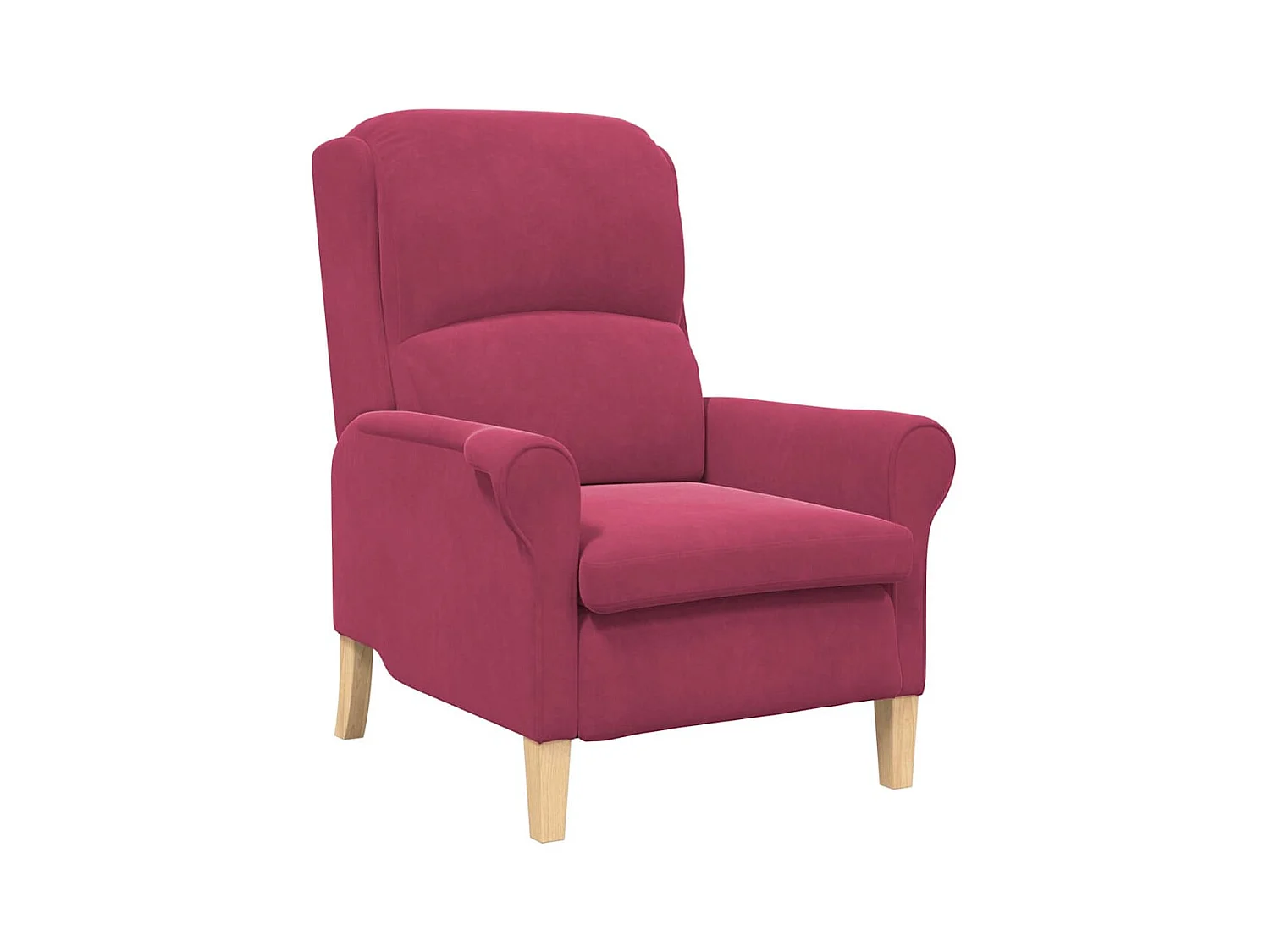 Fauteuil de Salon-Chaise de relax Rouge bordeaux 76x94x102 cm Velours SHL1232