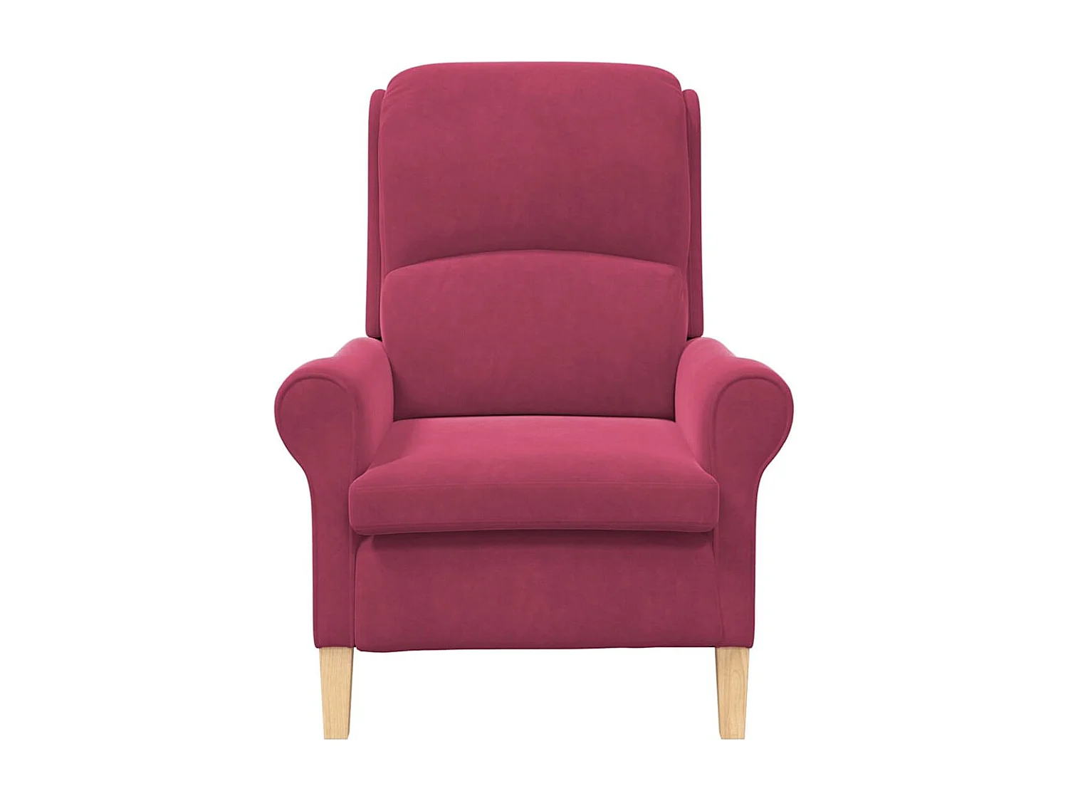 Fauteuil de Salon-Chaise de relax Rouge bordeaux 76x94x102 cm Velours SHL1232