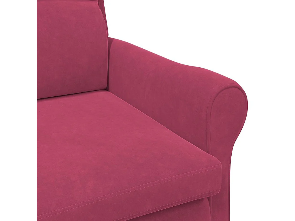 Fauteuil de Salon-Chaise de relax Rouge bordeaux 76x94x102 cm Velours SHL1232