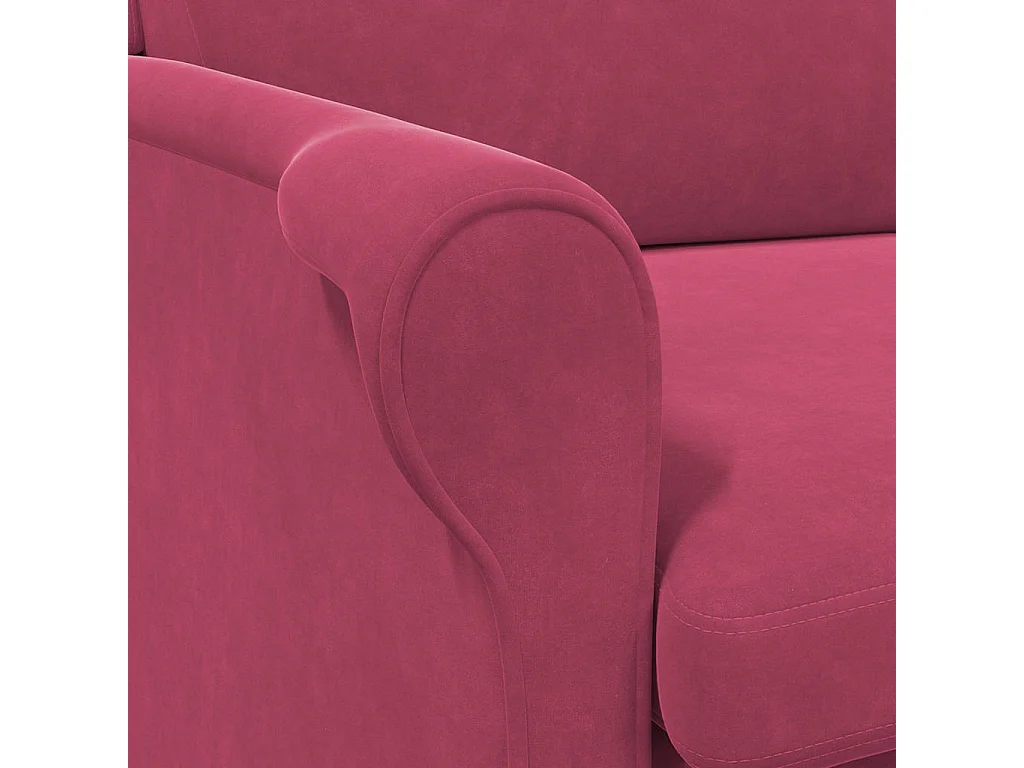 Fauteuil de Salon-Chaise de relax Rouge bordeaux 76x94x102 cm Velours SHL1232