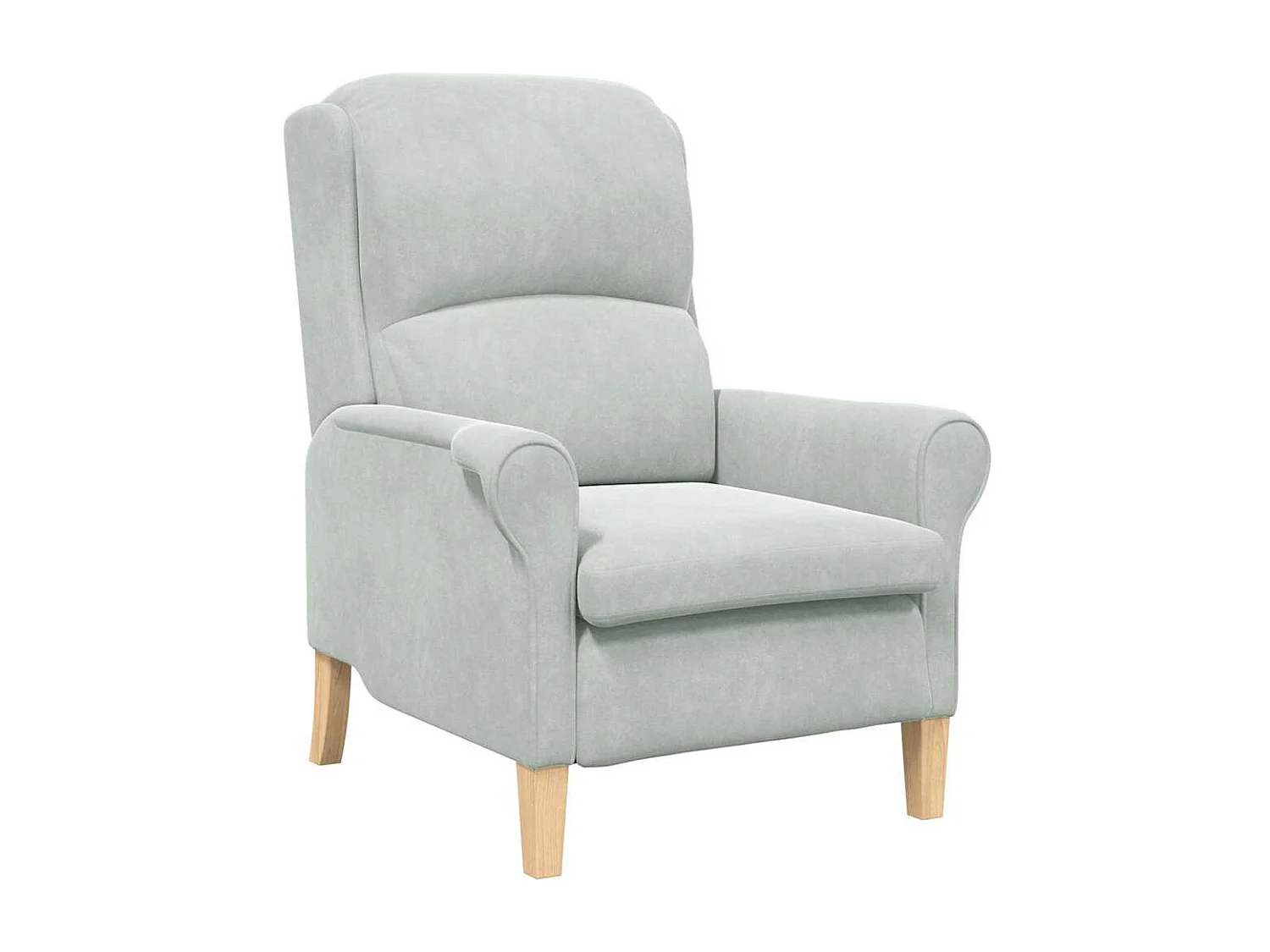 Sillón de salón | Silla de relax | Sillón Gris claro 76x94x102 cm Terciopelo SHL5624