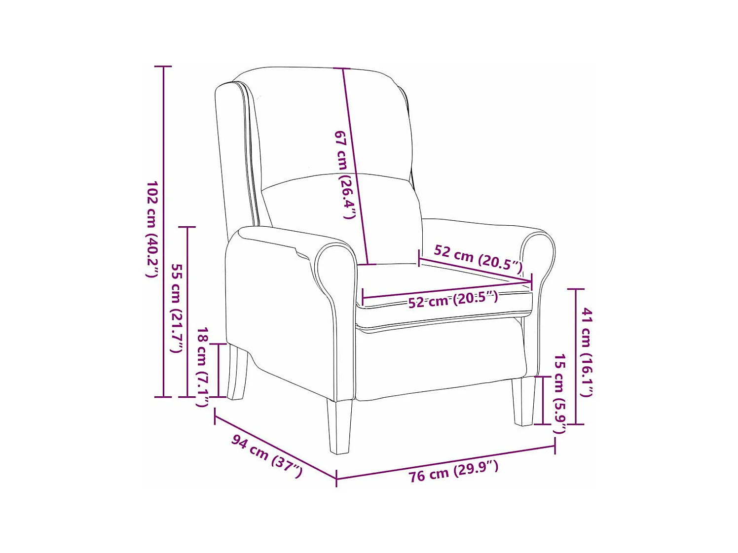 Sillón de salón | Silla de relax | Sillón Gris claro 76x94x102 cm Terciopelo SHL5624