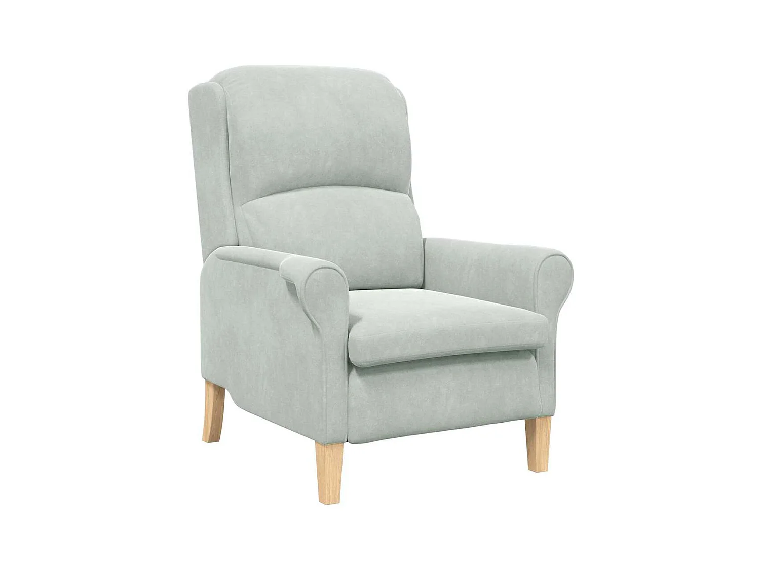 Fauteuil de Salon-Chaise de relax Gris clair 76x94x102 cm Velours SHL1801