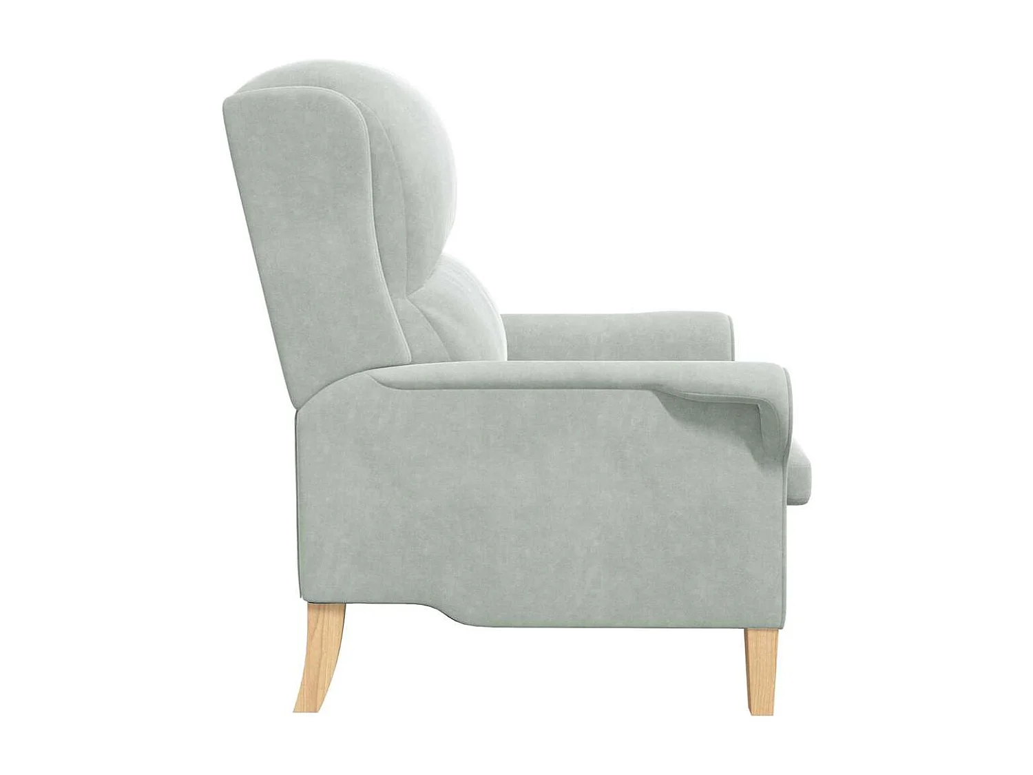 Fauteuil de Salon-Chaise de relax Gris clair 76x94x102 cm Velours SHL1801