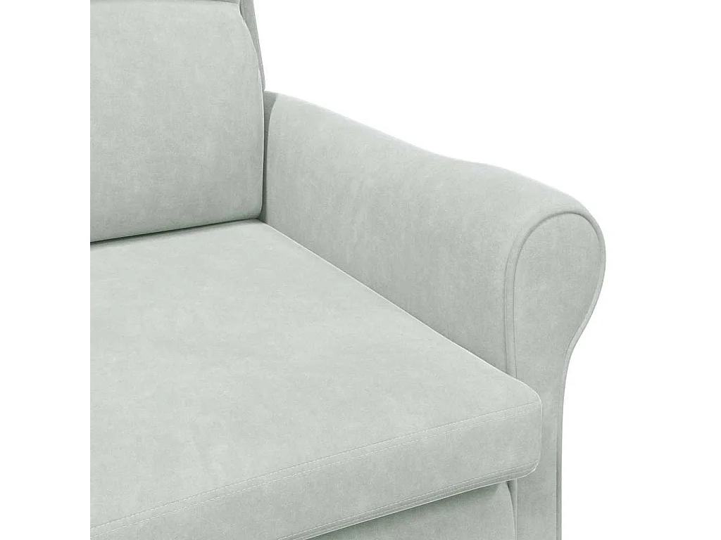 Fauteuil de Salon-Chaise de relax Gris clair 76x94x102 cm Velours SHL1801