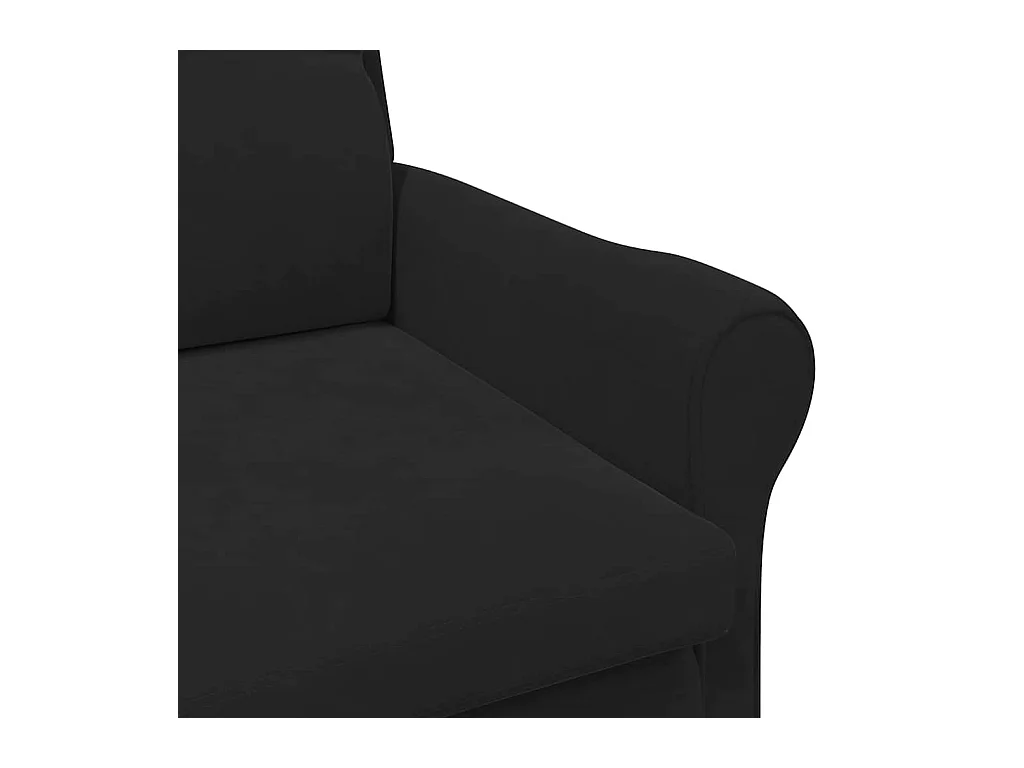 Sillón de salón | Silla Negro 76x94x102 cm Terciopelo SHL5473