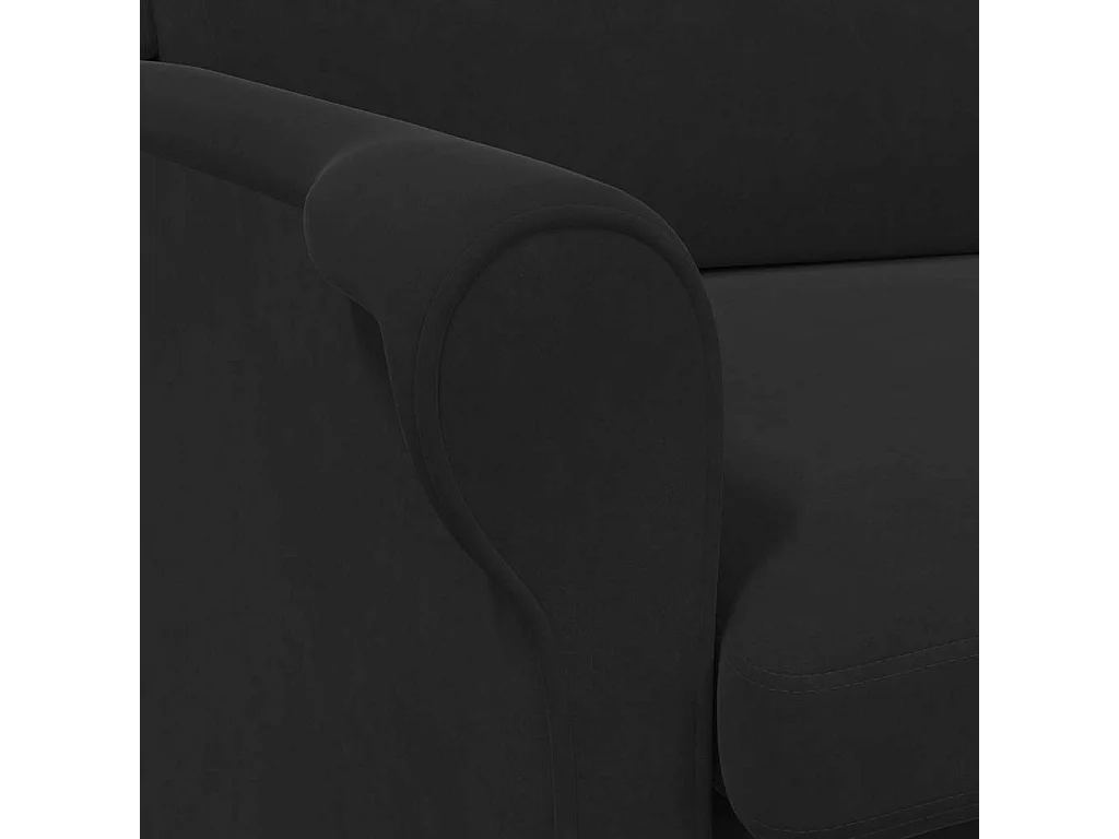 Sillón de salón | Silla Negro 76x94x102 cm Terciopelo SHL5473