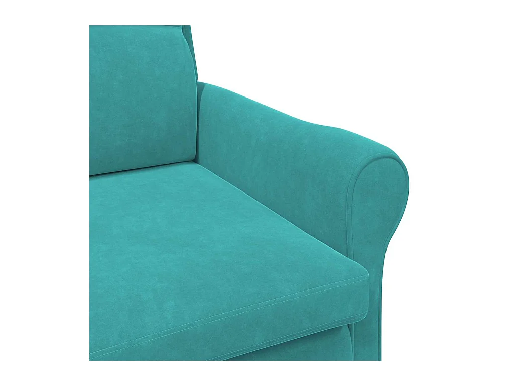 Poltrona | Cadeira Relax | Poltrona Confortável para Sala Turquesa 76x94x102 cm Veludo SHL134762