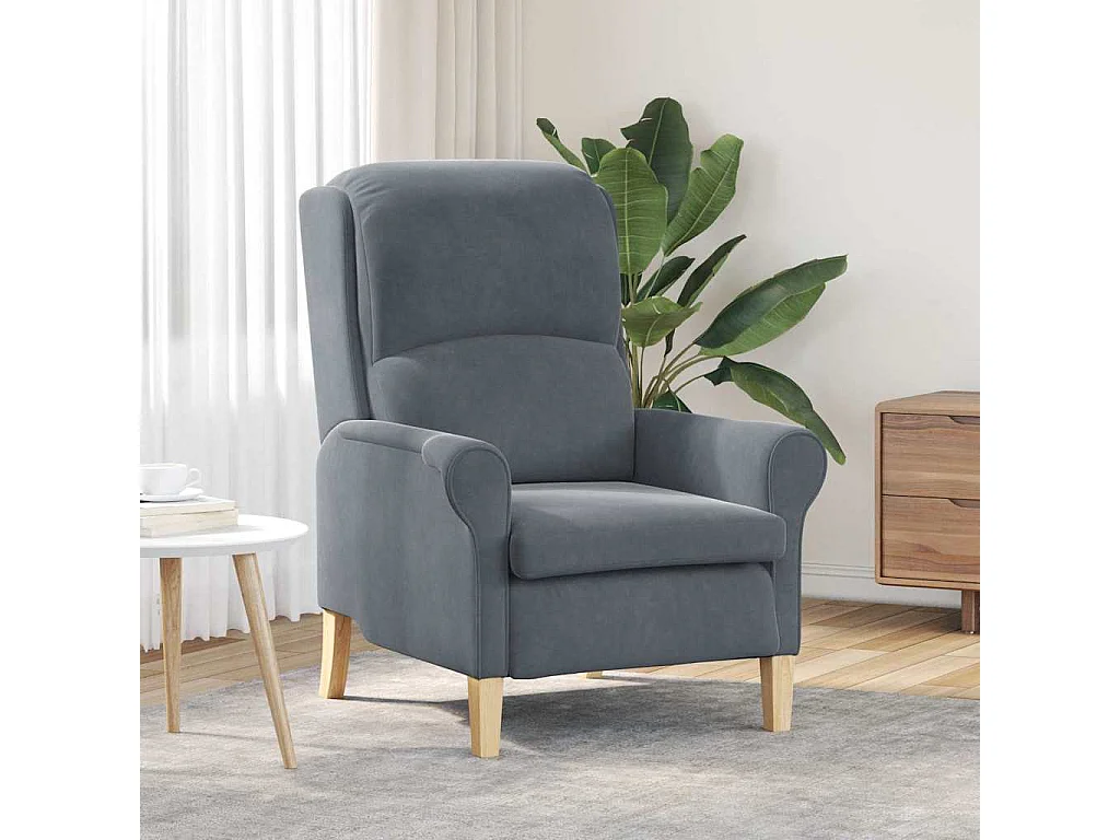 Relaxsessel-Lounge Sessel Dunkelgrau 76x94x102 cm Samt SHL42951