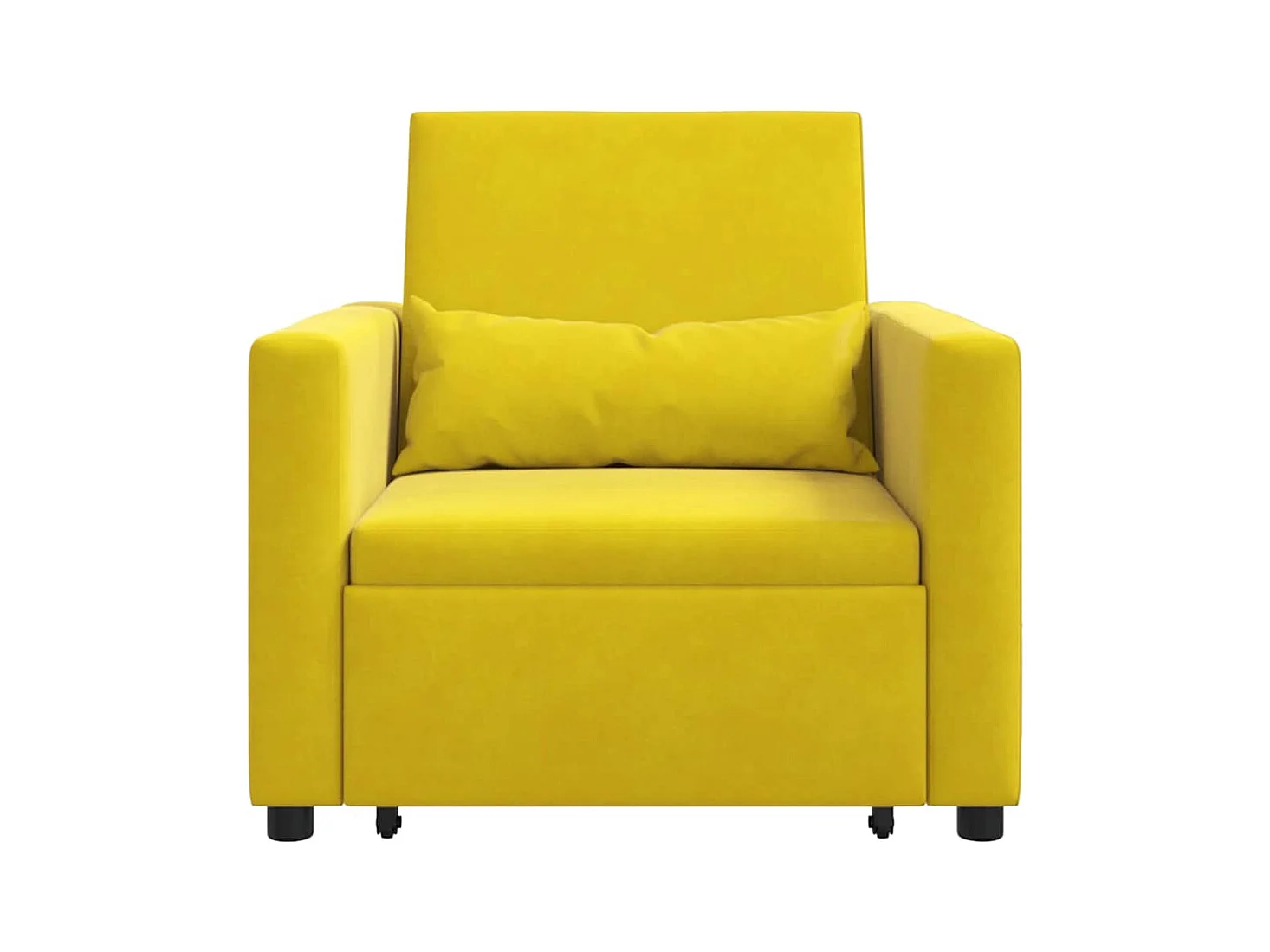 Sofá Cama Individual Amarillo 90x165x87 cm Terciopelo SHL7863