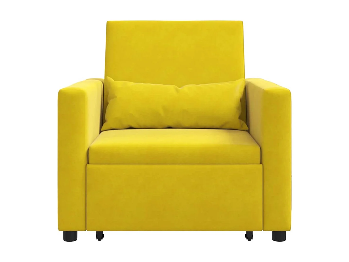 Fauteuil Salon-Chaise de relax-Chaise de Canapé Jaune 90x165x87 cm Velours SHL1843