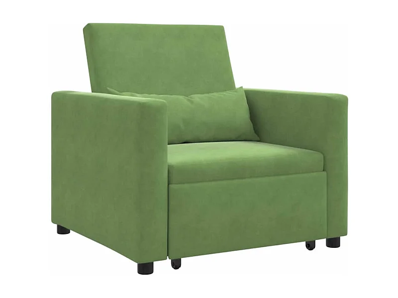 Fauteuil Salon-Chaise de relax-Chaise de Canapé Vert clair 90x165x87 cm Velours SHL1794