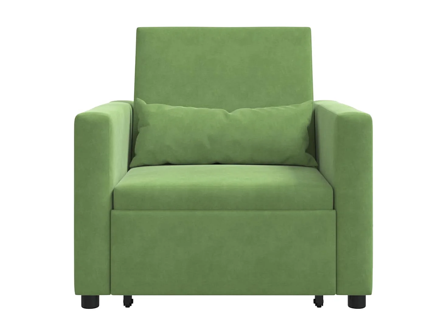 Fauteuil Salon-Chaise de relax-Chaise de Canapé Vert clair 90x165x87 cm Velours SHL1794