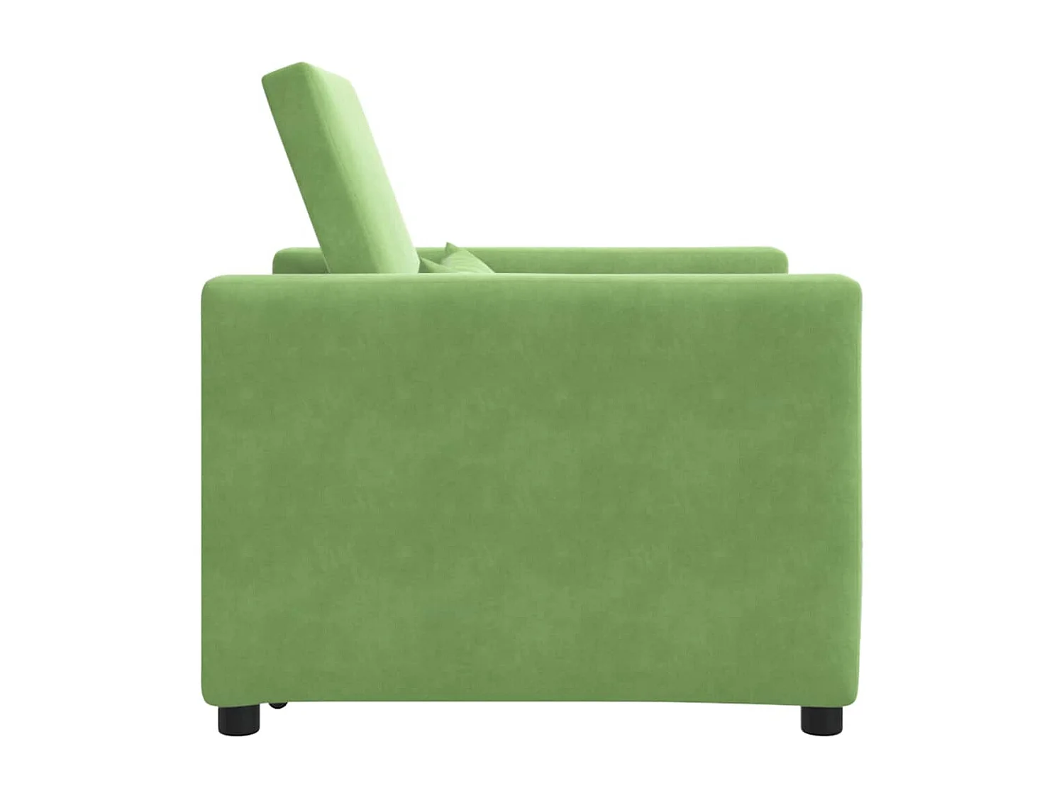 Fauteuil Salon-Chaise de relax-Chaise de Canapé Vert clair 90x165x87 cm Velours SHL1794